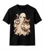Halloween Dog Lover T-Shirt Spooky Frenchie Ghost Coffee Graphic Tee Top