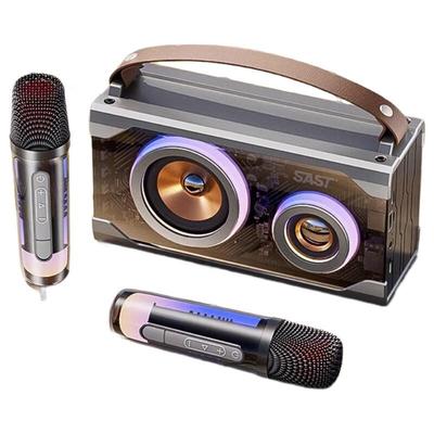 SAST T65 Wireless KTV Speaker with Dual Mics CN Plug (adapter Included)