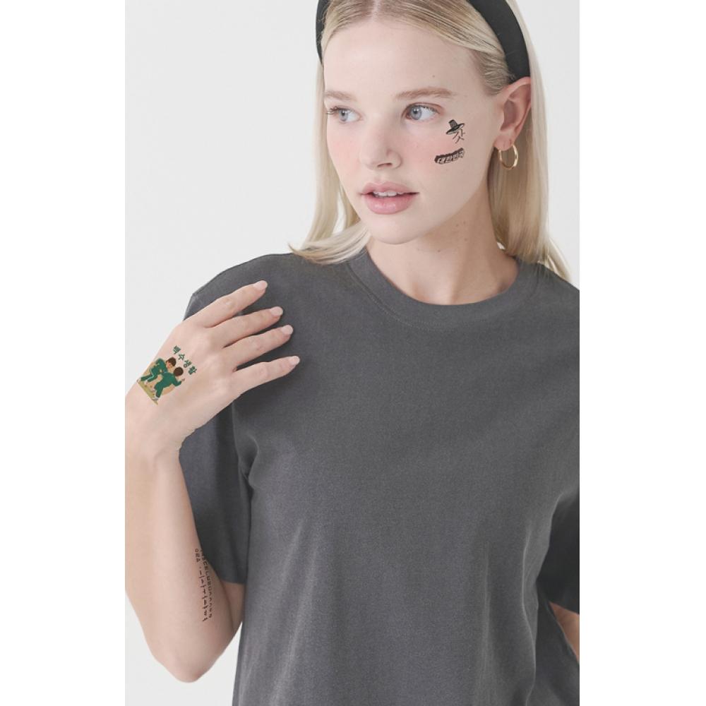 Teenytiger Water  Hangul And South Korea Tattoo Stickers That Can Be Applied Without Scissors