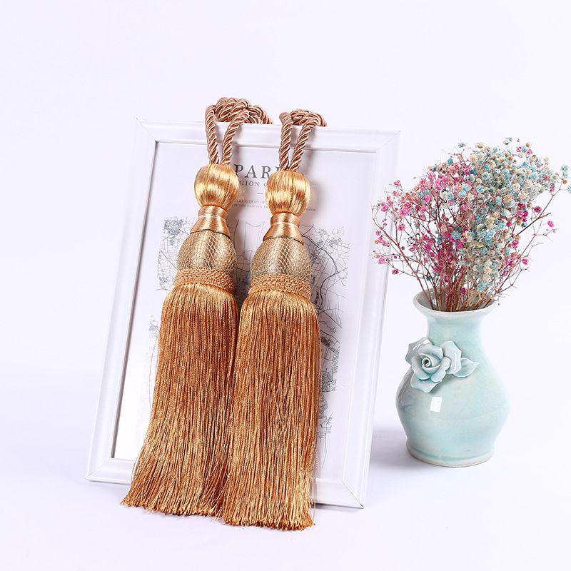 Koreaanse Kwast Gordijn Tieback Touw – Gouden Draad Ballen voor Bruiloftsdecoratie