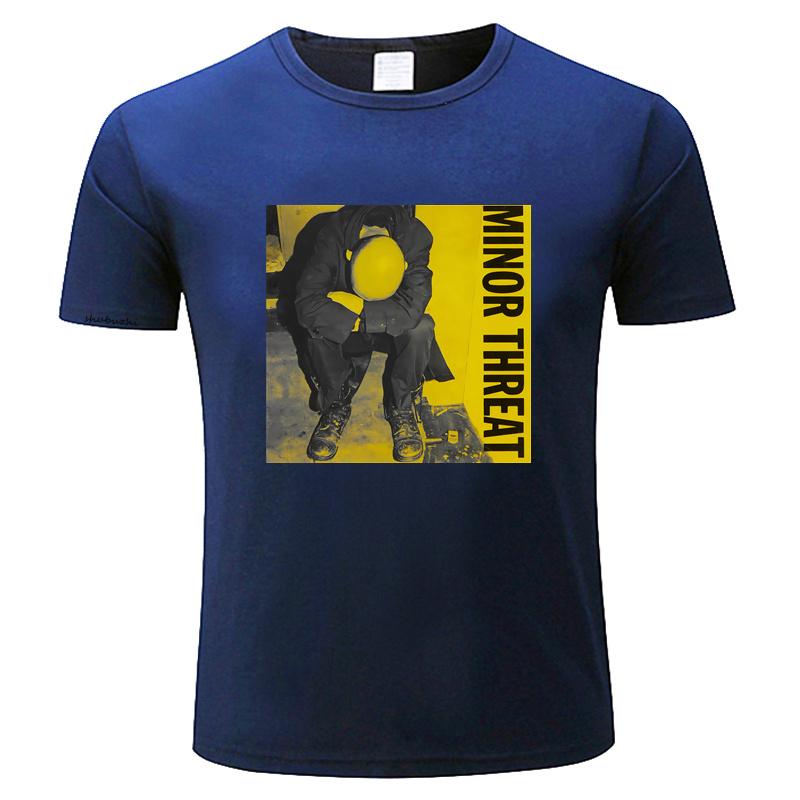 MINOR THREAT YELLOW Unisexs T Shirt Black Comfortable T ShirtCasual Short Sleeve TEE Unisexs Tee Shirts Fashion Style Unisex Tee