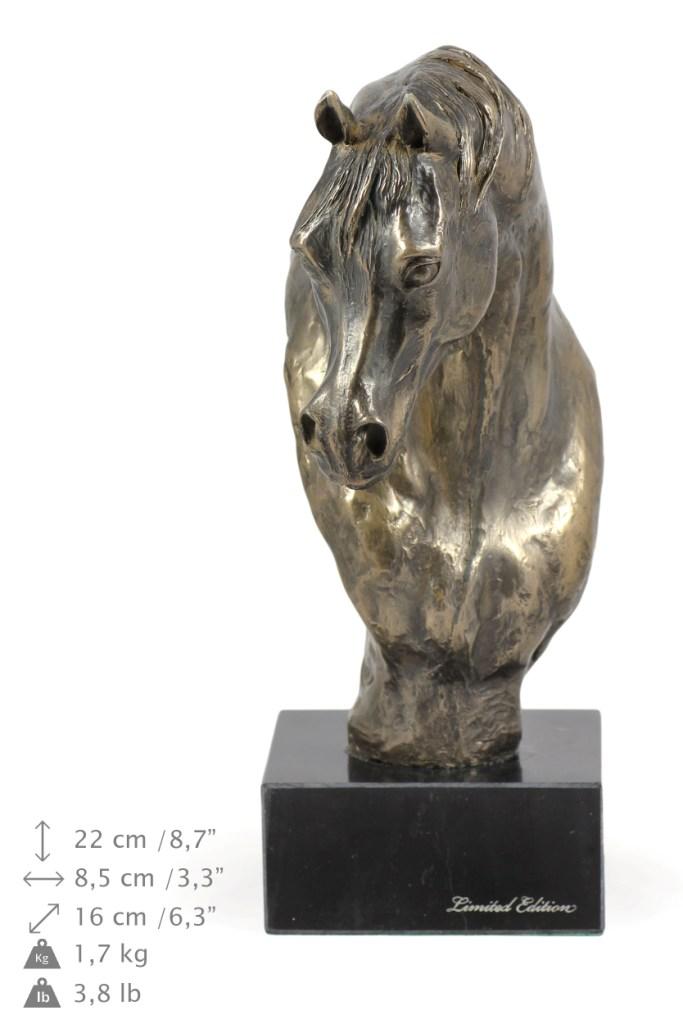 Koń Arabski I - Elegancka Statuetka, Popiersie Konia Na Kamiennej Podstawie, Trofeum Na Wyścigi Konne Marki Art-Dog