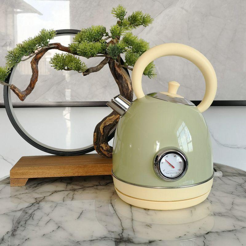 1.8L Retro Electric Kettle, Electric Water Boiling Kettle , Rapid Boiling Electric Teapot 220V Baked Paint