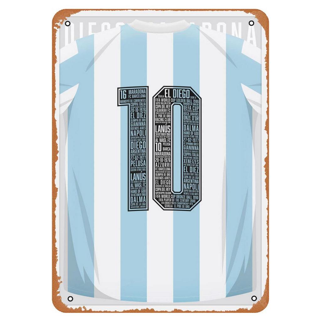 Argentina Metal Tin Sign Football Wall Decoration Plaque Vintage Art Poster Iron Painting for Man Cave Home Cafe Garden Club Bar