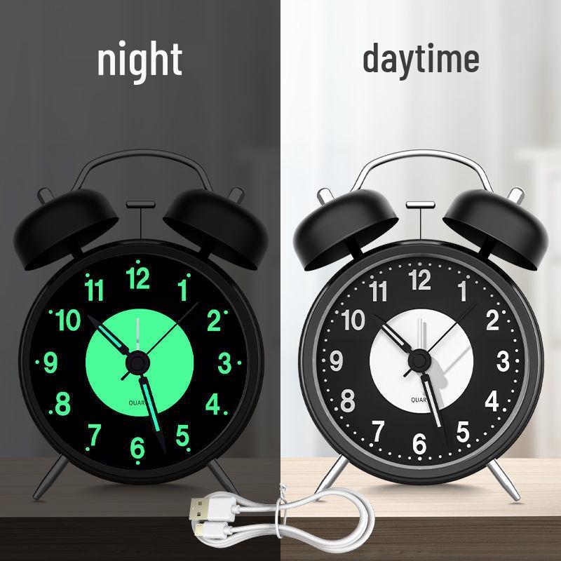 2025 Mechanical Alarm Clock for Students & Seniors - Compact, Rechargeable Wake-Up Call
