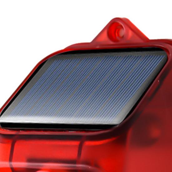 Solar Alarm Light Automatic Charging IP65 Waterproof Plastic Solar Powered Sound Alarm Strobe Security Light for Yard