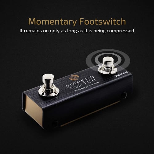 Hotone Dual Footswitch Pedal, Momentary 2-Way Pedal, Footswitch Controller, Ampero Switch, 6.35mm