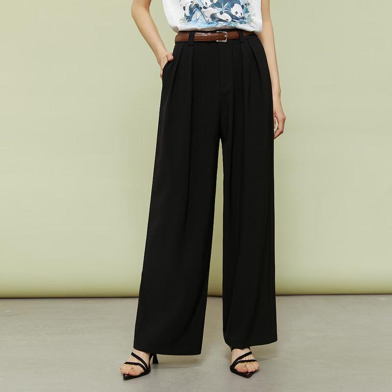 Women's High-Waist Loose Fit Casual Suit Trousers
