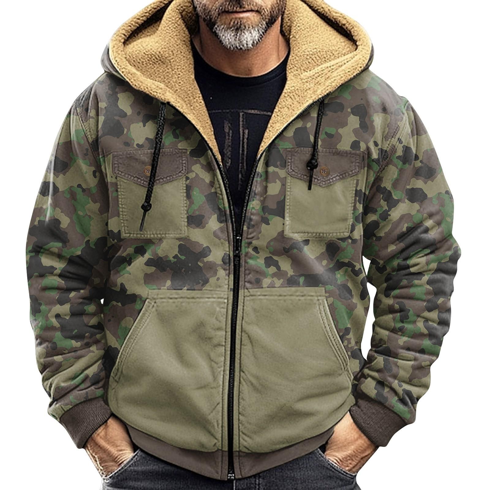 Мужская зимняя куртка с камуфляжным принтом — фото 6