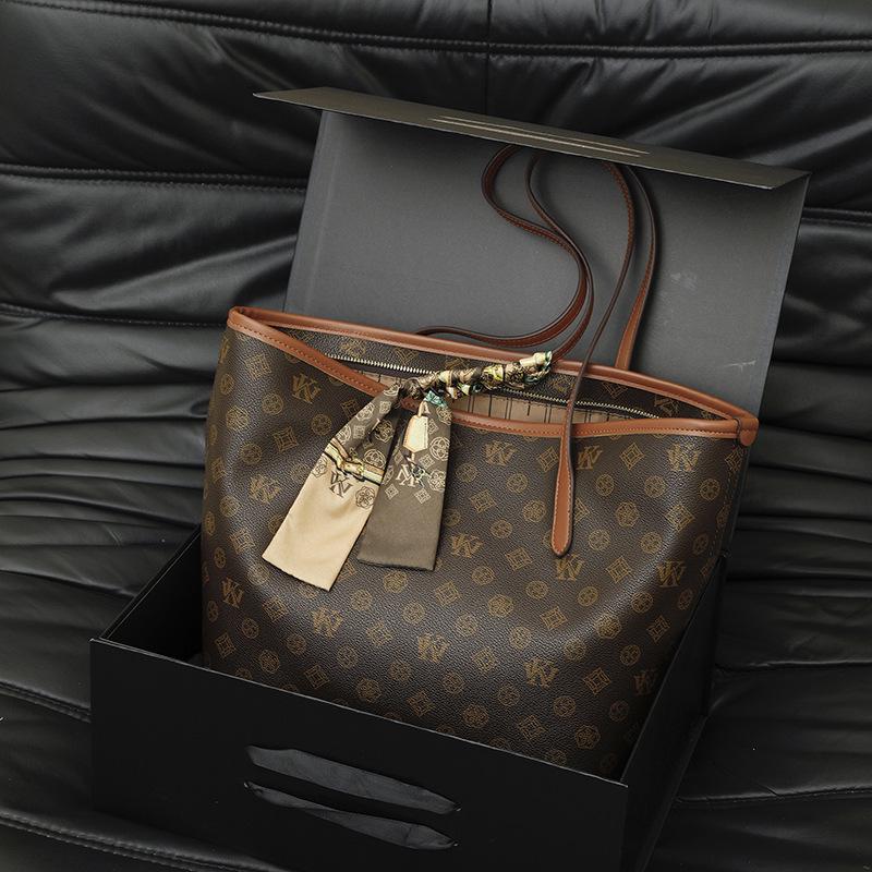 Минималистичная женская сумка-тоут в стиле ретро 2025: Сумка через плечо высокого класса в стиле легкой роскоши