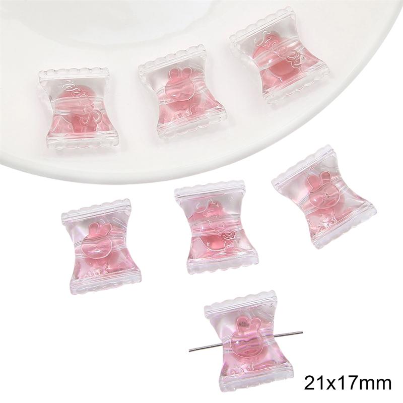 Acrylic Candy Beads Loose Spacer Beads for DIY Jewelry 10pcs
