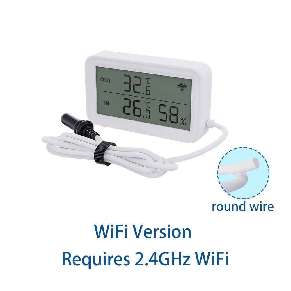 Tuya Zigbee WiFi Temperature Humidity Sensor Digital LCD Meter Hogar Inteligente Work with Smart Life Alexa with External Probe