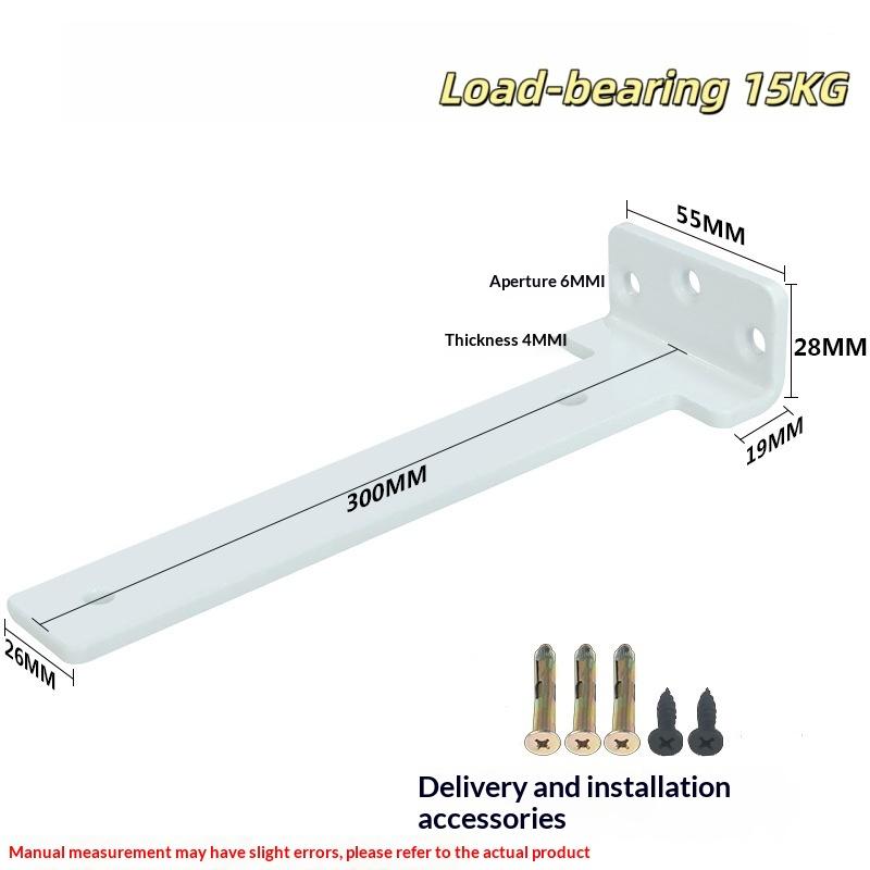 1 Ensemble Supports d'Étagère Robustes en Forme de L pour Cloison Support Métallique Industriel Support Mural Étagère Fixe Avec Vis