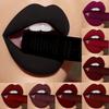 Batom Líquido de Longa Duração com Acabamento Matte à Prova d'Água, Apresentando um Preto Vermelho Escuro, Perfeito para Maquiagem Feminina, Incluindo Brilho Labial e Tinta Labial