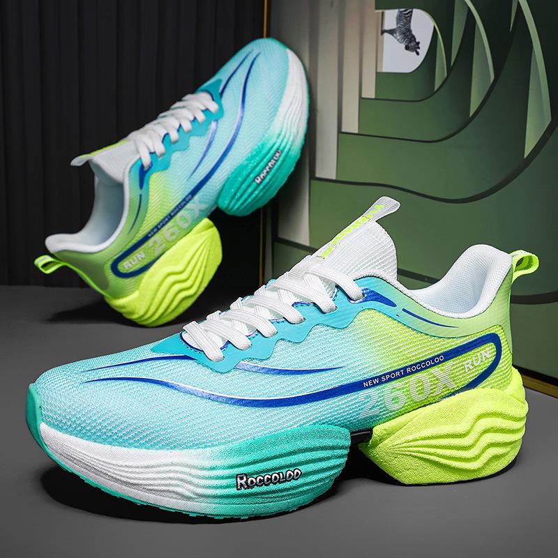 Friction Sound Real Explosion Soft Sole Rebound Casual Sports Shoes Couple Racing Training Shoes Comfortable Wear-resistant Running Shoes