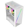 RGB Gaming Desktop Case with Side Window and Colorful Light Strip