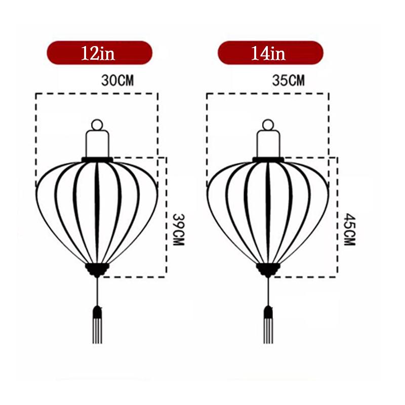 12/14Inch Festival Decorative Lanterns For Wedding Party Christmas Japanese Restaurant Vietnam Home Outdoors Hanging Lanterns