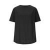 Women's Fashionable Casual Loose-Fit Short-Sleeved Plain Round-Neck Pullover T-Shirt