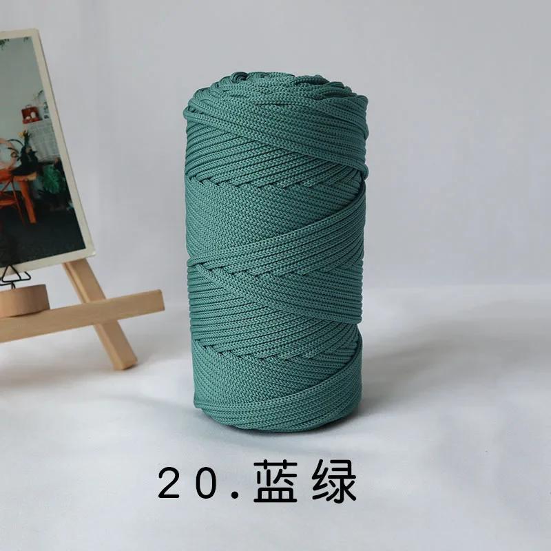 300g/4mm Polyester Nylon Mischgarn Große Rolle Runder Hohlfaden DIY Handgewebtes Wandteppich Dekorationsgarn Häkelstrang