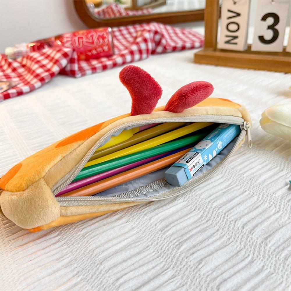 Capacity Toast Shaoe School Supplies Stationery Bag Comestic Bag Cartoon Pencil Case Pencil Pouch