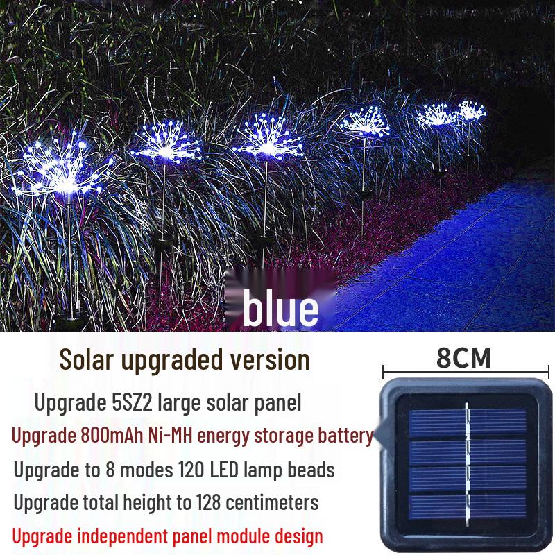 Waterproof Solar Dandelion Firework String Lights for Garden and Lawn Decoration