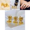 Chic Adjustable Butterfly Knot Ring In Gold Plated Brass For Women With A Cute Natural Style