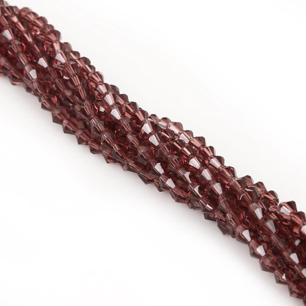 4mm Faceted Diamond Crystal Glass Beads for Handmade Hair Accessories