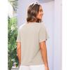 Round Neck Loose Summer Lace Women Blouse Solid Color Short Sleeve Lace Sweet Shirt Ladies Solid Color Elegant Fashion Office Top Basic Sweet Clothing