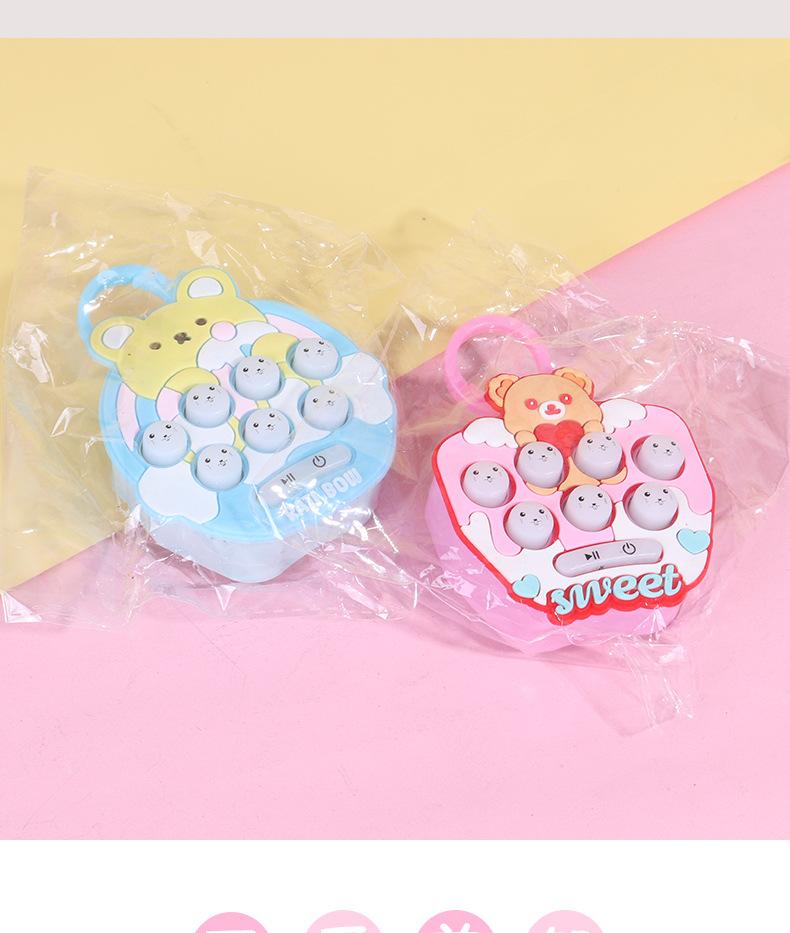 1 Stück Cartoon niedliche Handheld Whack-a-Mole Maschine Puzzle Pass Kinderspielmaschine Dekompressionsartefakt Mini kleines Spielzeug