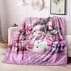 Pink Snowman Customize Your Name Blanket Warm Comfortable And Soft Blankets Are Suitable For Home Chairs Office Sofas Sofas Office Camping And Gifts