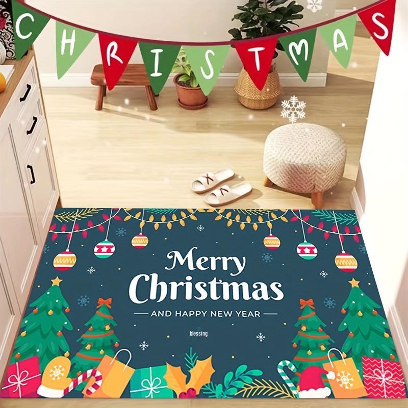 Nordic Christmas Cartoon Luxury Absorbent Holiday Doormat