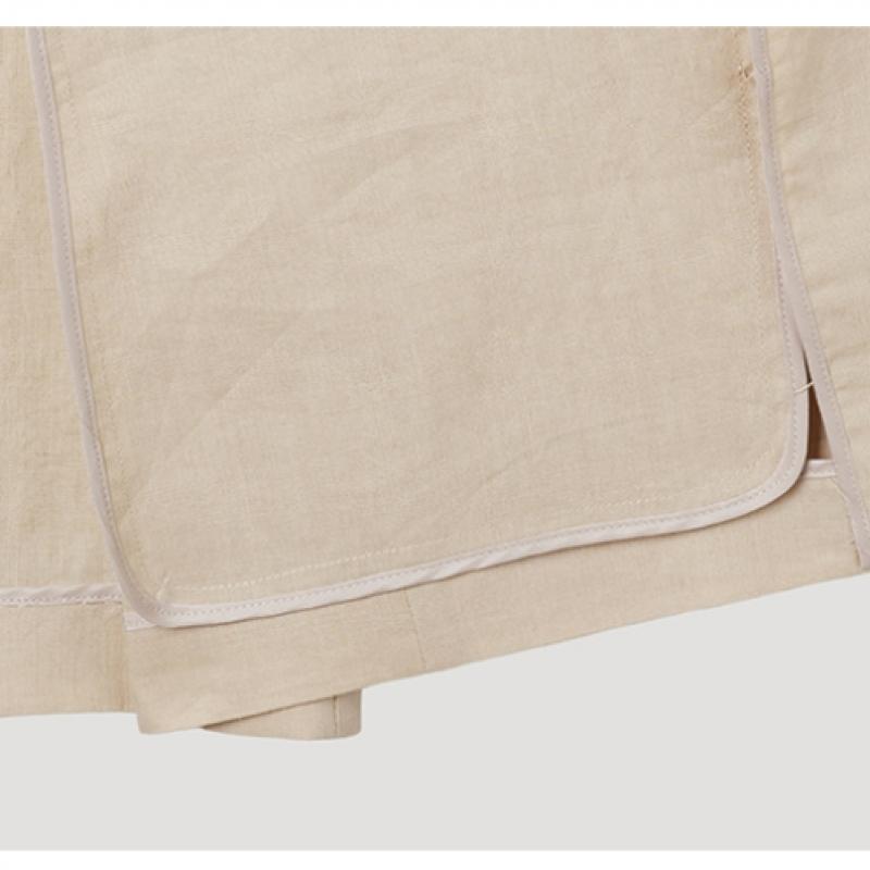 [ShS S miSS] Linen Two Button Half Sleeve Jacket Swwjkp22050 Be