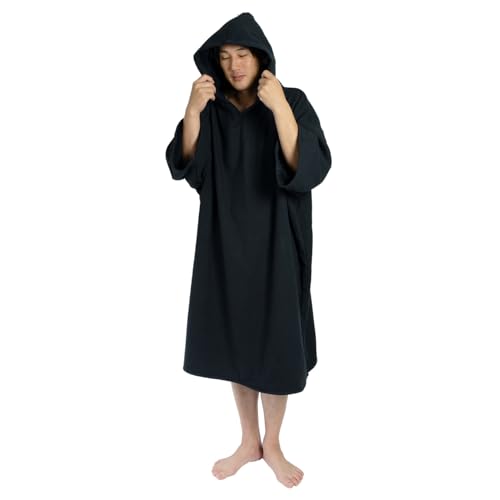 

Пончо для переодевания oruTa Surf Poncho, Большое, С капюшоном, Мужское и женское, Пончо для переодевания, Защита от холода, С коротким рукавом, Ткань из полотенца Imabari, Идеально подходит для пляжа, бассейна,