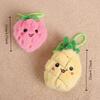 Super Soft-haired Fruit Plush Charm Miniature Strawberry/Pineapple Shape Plush Fruit Ornament Plush Stuffed Doll Bag Decoration