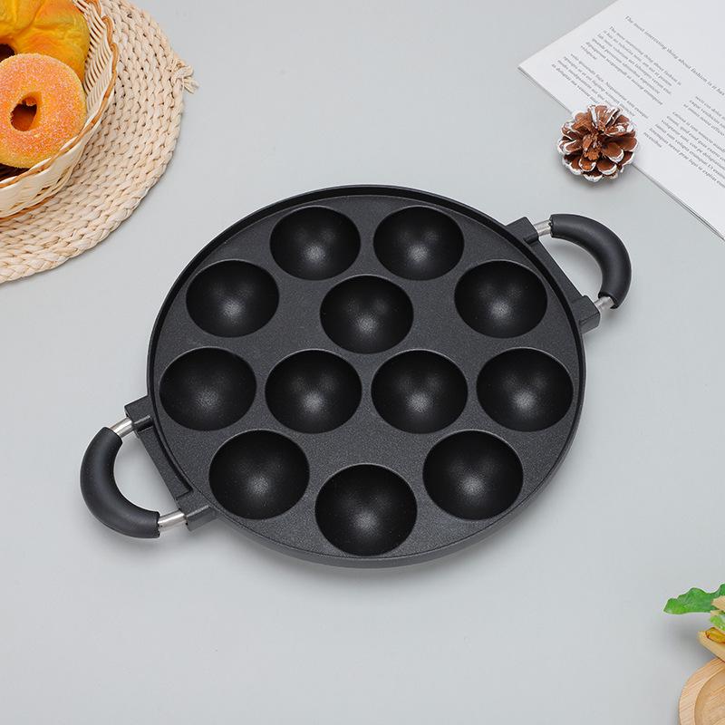 Antihaft-Eierwaffel- & Takoyaki-12-Loch-Pfanne