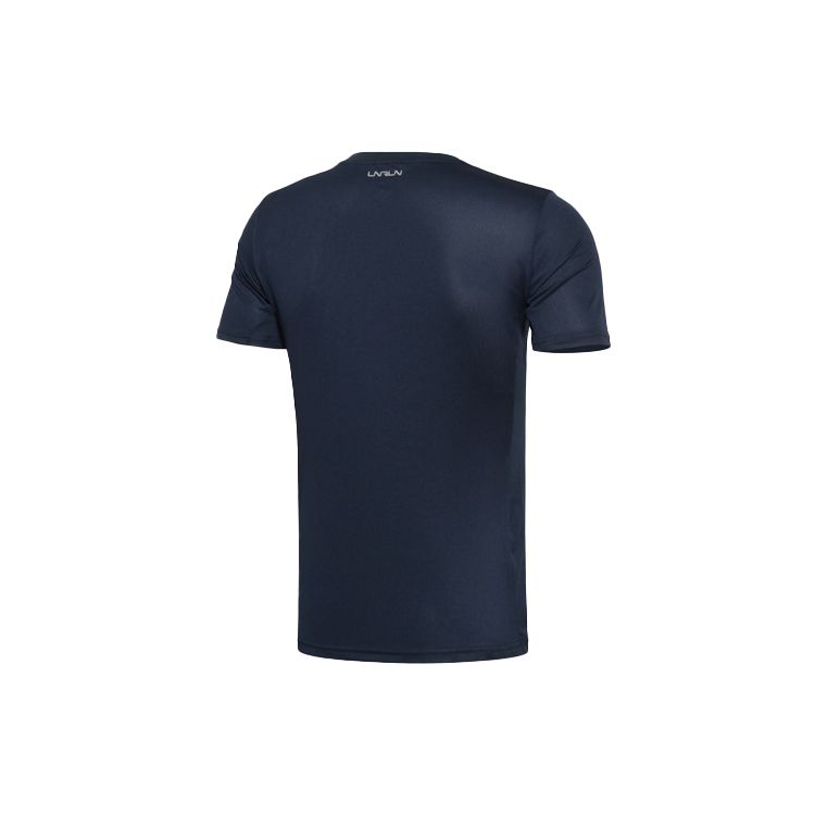 Li Ning Logo Trenings T-skjorte med Korte Ermer Herre Topper Blekkblå ATSQ333-3