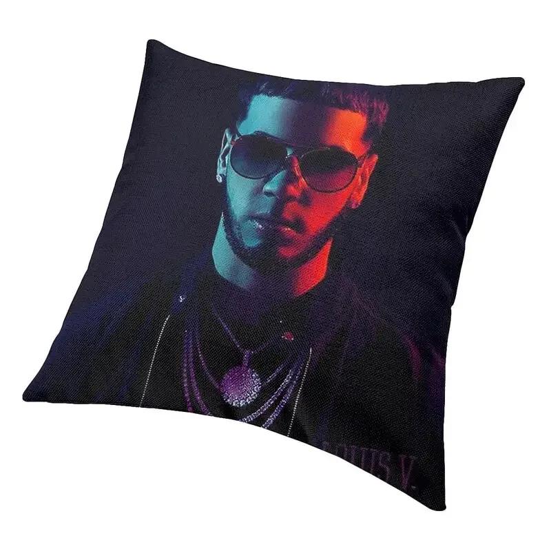 Anuel AA Rapper Latin Urban Music Kissenbezug Dekor Zuhause Luxus Stuhlkissen Quadratischer Kissenbezug