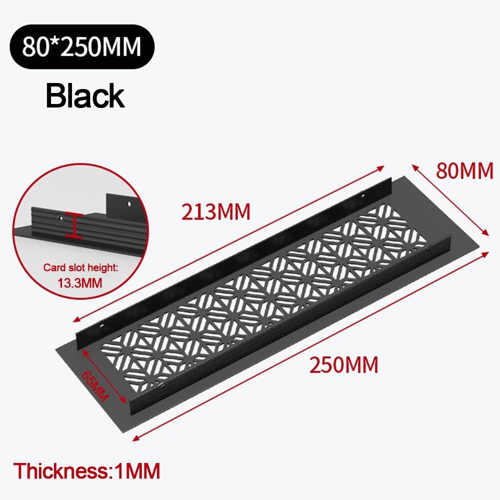 Aluminum Alloy Vents Cover Rectangle Louver Ventilator Grille Cover 50/80mm Wide Breathable Mesh Hole Ornaments