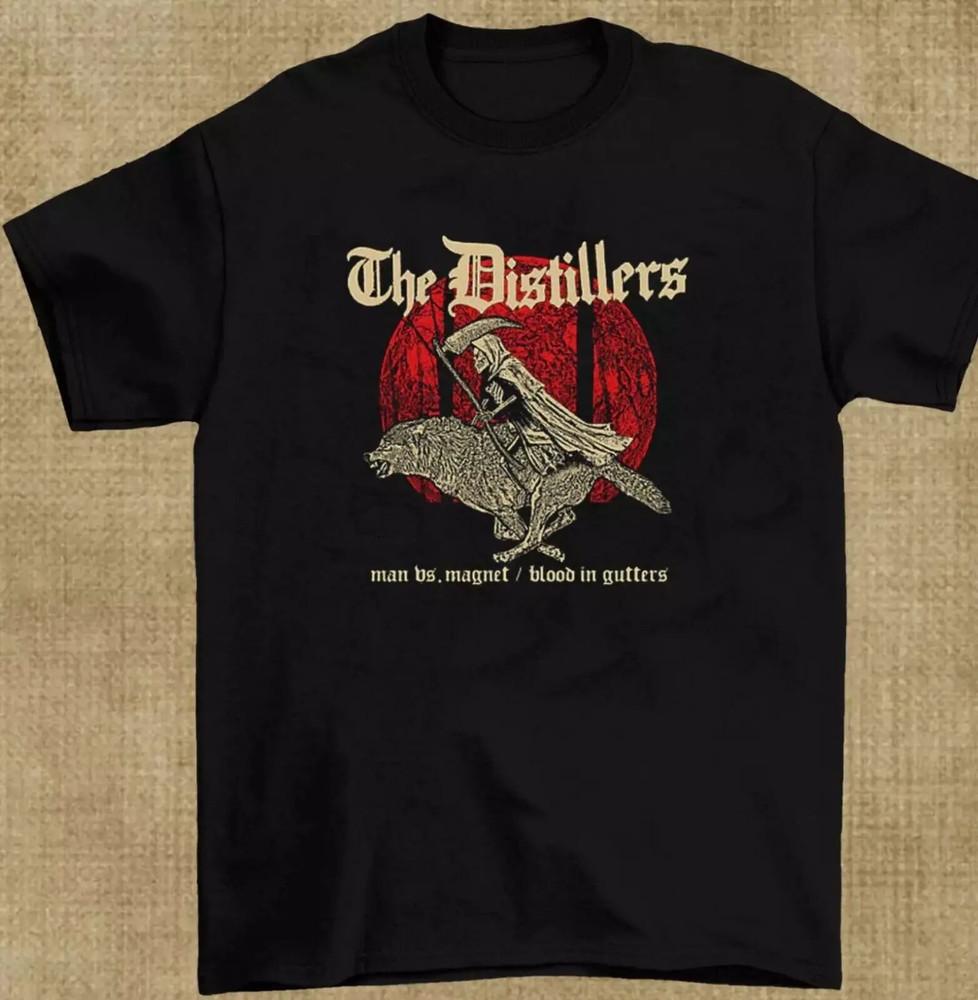 Редкая черная унисекс футболка из плотного хлопка группы The Distillers Band BO198 M