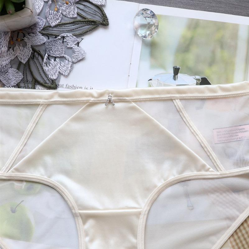 Underwear Mesh Women Low Waist Briefs Breathable Comfortable Panties Female