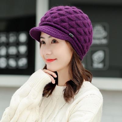 /Winter Mother's Wool Hat, Korean , Fashionable, Versatile, Fleece-lined, Thick And Warm