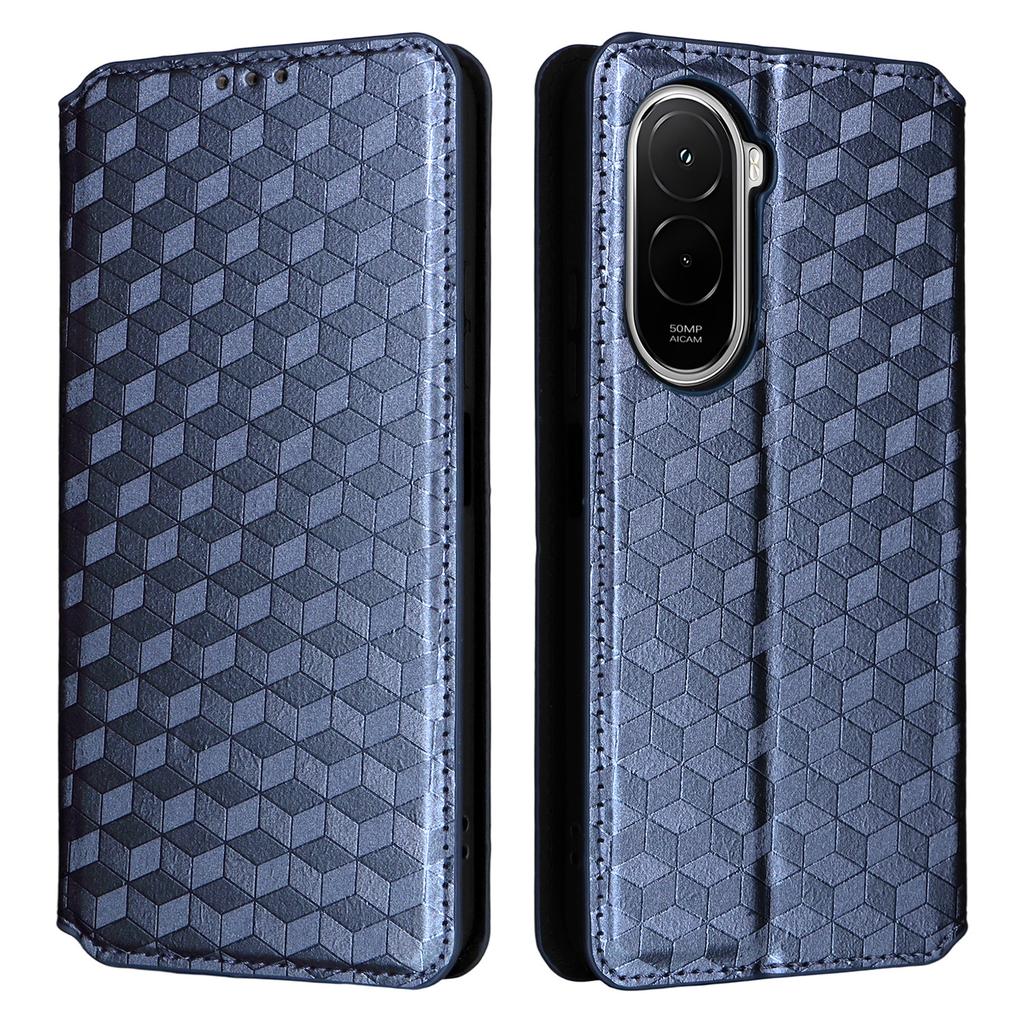 Pro Xiaomi Poco M7 4G (EU) (171 mm) Pouzdro Peněženka Kosočtvercový Vzor PU Kůže Kryt na Telefon