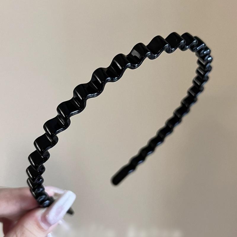 

Акриловые волнистые унисекс повязки на голову однотонные повязки на голову женские мужские для девочек винтажный обруч для волос для умывания инструменты аксессуары