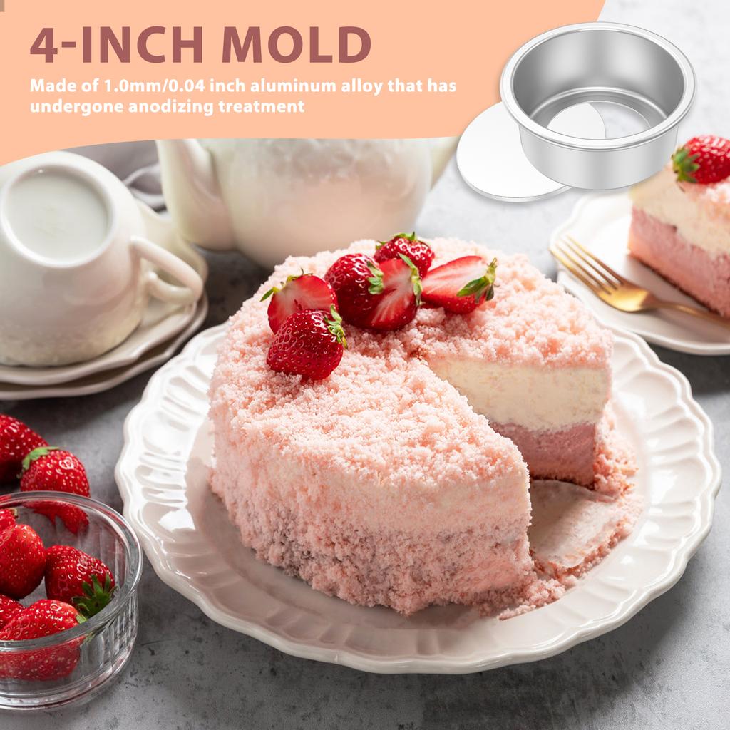 Aluminium Alloy Deep Round Cake Pan With Loose Base Easy Releasing Cake Mould Tin for Wedding Birthday Party Round Cake Pan