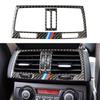 Carbon Fiber Car Rear Air Conditioner Outlet Vent Panel Cover Stickers For BMW X5 E70 X6 E71 2008-13 Auto Interior Accessories