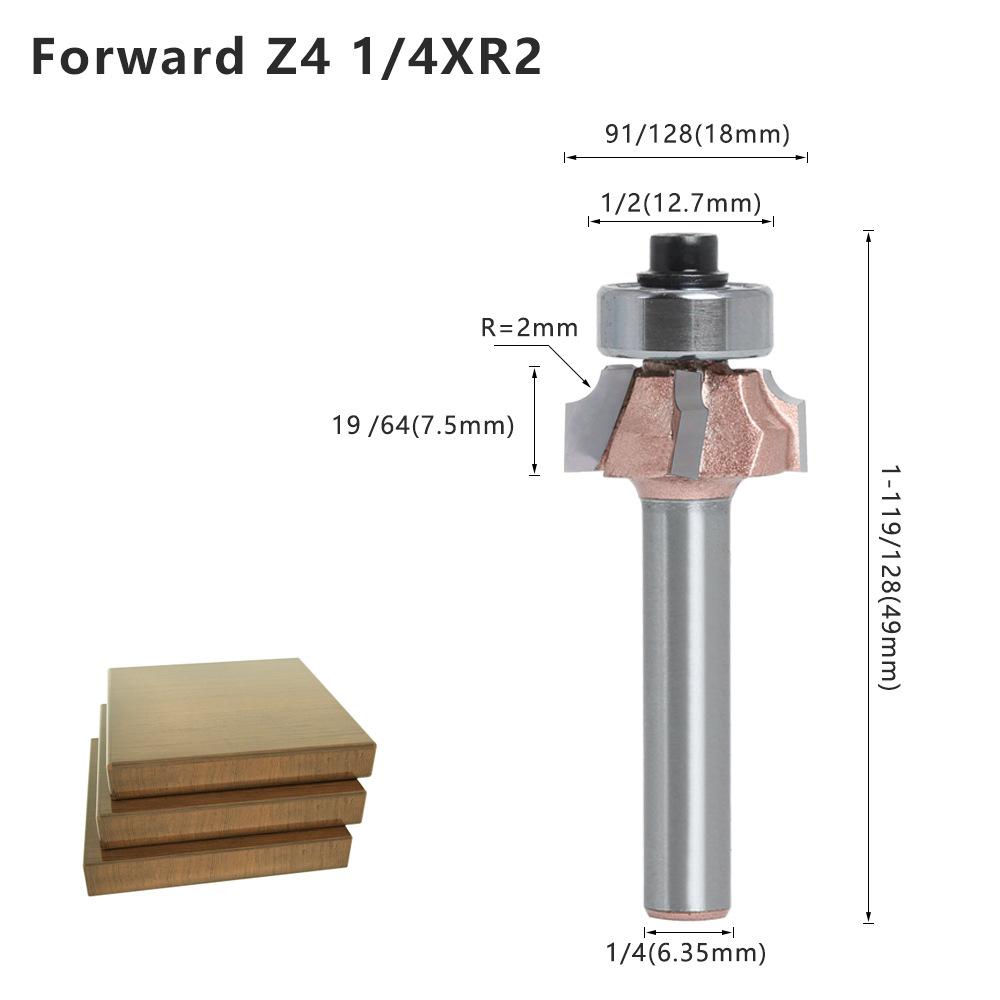 Four-Blade Rounded Corner Knife, Edge Banding Knife, Forward Rotation And Reverse Rotation, Double R Line Knife, Woodworking Decoration Cabinet Door