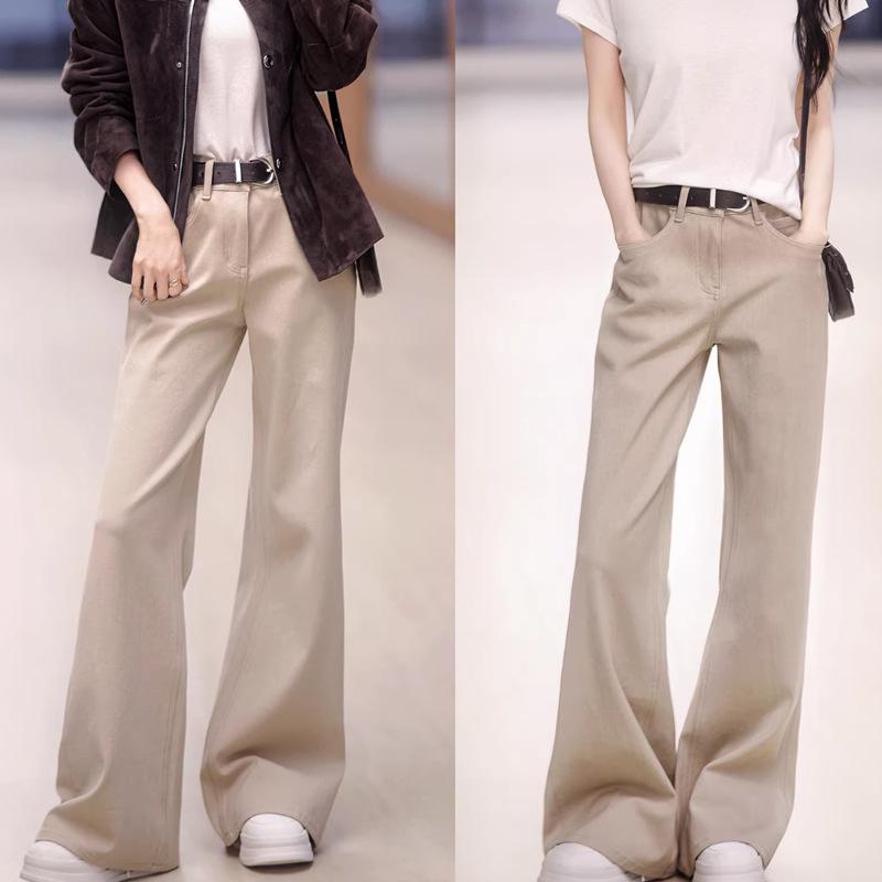

Big Joy Straight Leg Slim Fit Jeans, High Waist Cotton-Tencel, Four-Way Stretch Flared Pants for Leg Lengthening. Medium