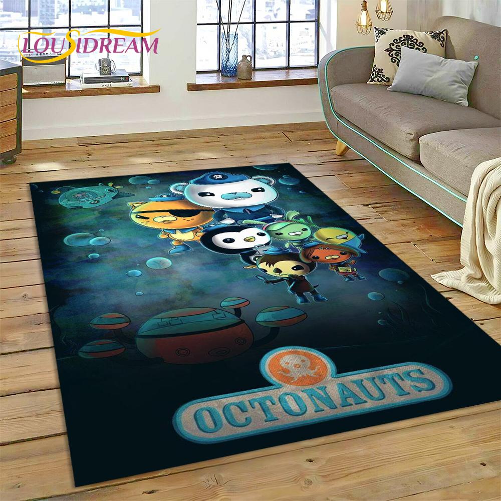 3D kreslený koberec The Octonauts Barnacles, Koberec do obývacího pokoje, ložnice, k pohovce, rohožka, Dekorace, Dětská protiskluzová podlahová rohož