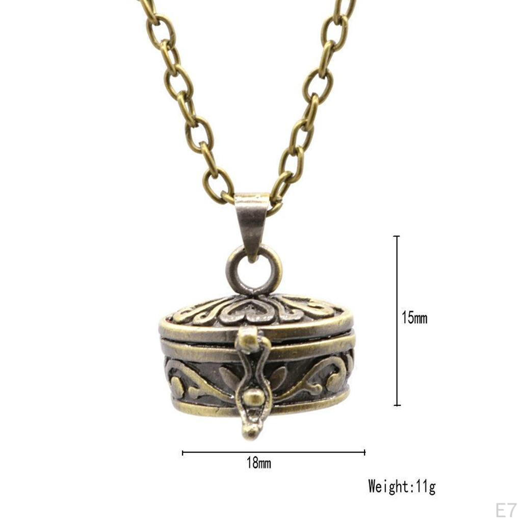 Asche Schmuck Medaillon Kette Urne Gedenk Anhänger Halskette Graviert Messing