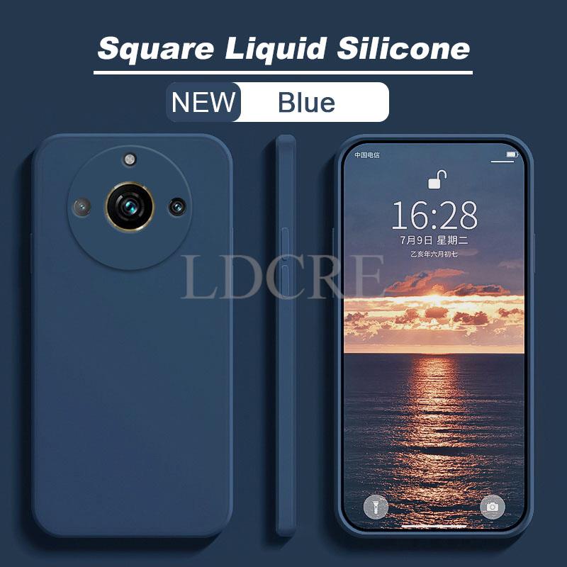 Для Realme 11 Pro Plus Чехол Жидкий Силиконовый Чехол Для Realme 11 Pro Чехол TPU Fundas Защитный Чехол Для Realme 11 Pro Plus Realme 11 Pro Plus синий